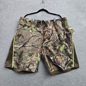 Realtree Men Swimwear 40 Olive Green Board Short Camouflage Microfiber NWT